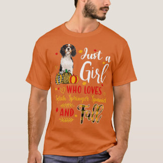 T-shirt Juste Une Fille Qui Aime L'Anglais Springer Et Fal
