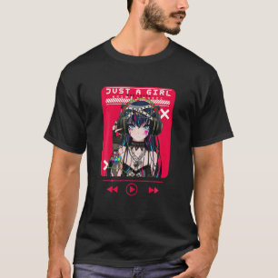 T-shirt Juste Une Fille Qui Aime L'Anime Et La Musique Kaw