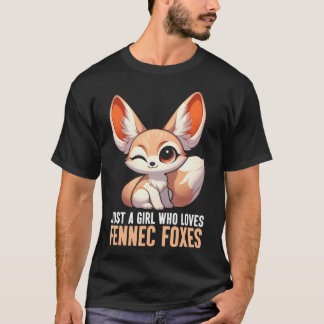 T-shirt Juste Une Fille Qui Aime L'Art De Renard Fennec Fe