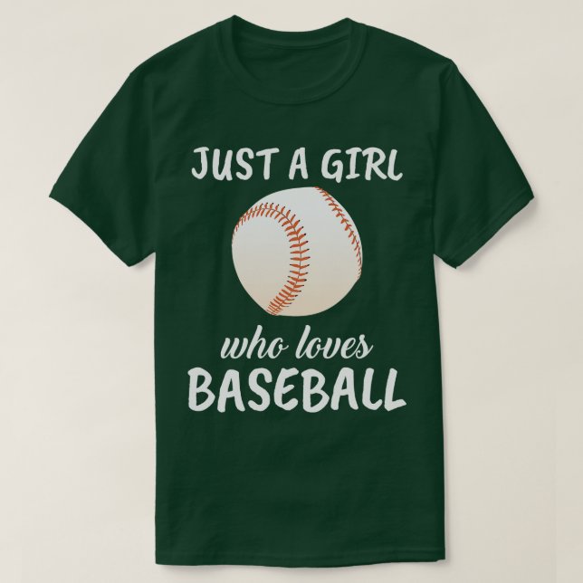 T-shirt Juste Une Fille Qui Aime Le Baseball (Design devant)