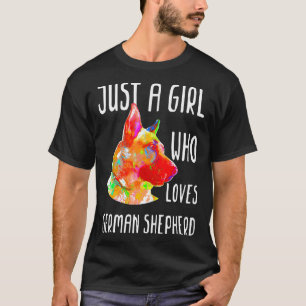 T-shirt Juste Une Fille Qui Aime Le Berger Allemand Chien