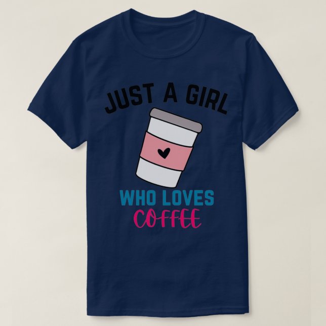 T-shirt Juste une fille qui aime le café 1 (Design devant)