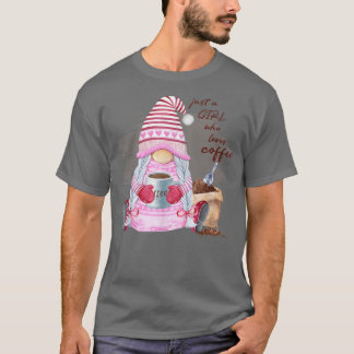 T-shirt Juste Une Fille Qui Aime Le Café Femmes Fille Gnom