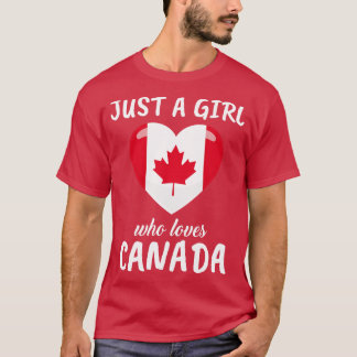 T-shirt Juste une fille qui aime le Canada