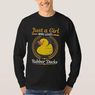 T-shirt Juste Une Fille Qui Aime Le Canard En Caoutchouc