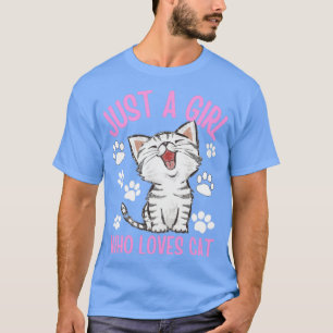 T-shirt Juste une fille qui aime le chat