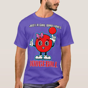 T-shirt Juste une fille qui aime le Dodgeball