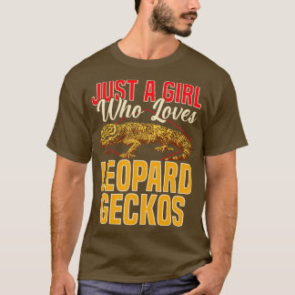 T-shirt Juste Une Fille Qui Aime Le Léopard Geckos