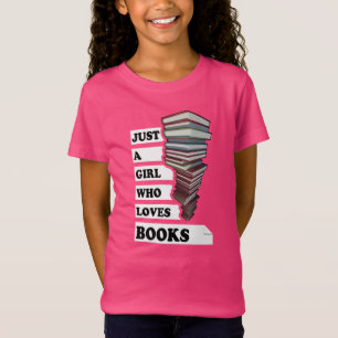 T-Shirt Juste une fille qui aime le livre Devis Pour Les