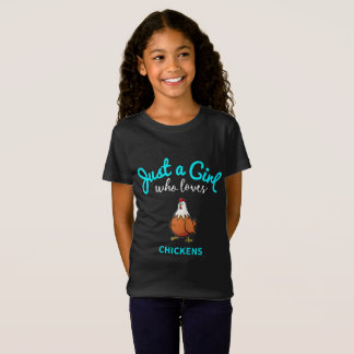 T-Shirt Juste Une Fille Qui Aime Le Poulet| Cadeau De L'Am