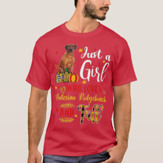 T-shirt Juste Une Fille Qui Aime Le Rhodésien Ridgeback Et