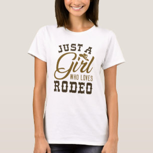 T-shirt Juste une fille qui aime le rodéo