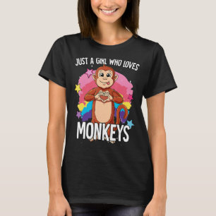 T-shirt Juste Une Fille Qui Aime Le Singe Des Singes