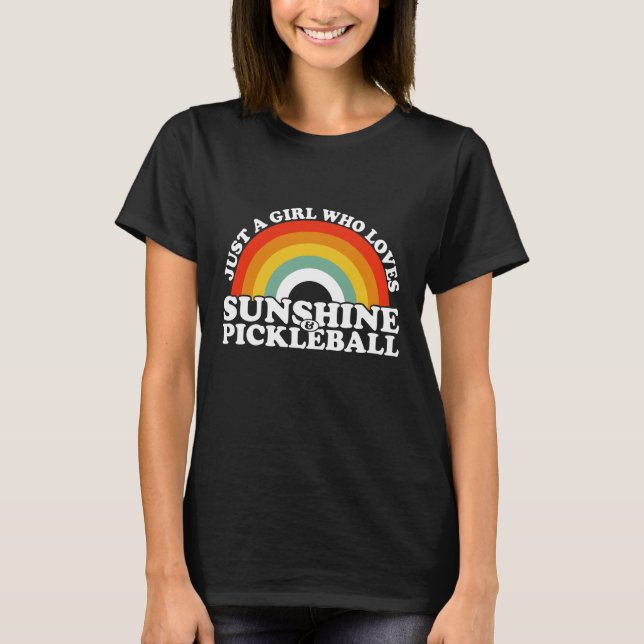 T-shirt Juste Une Fille Qui Aime Le Soleil Et Le Picklebal (Devant)