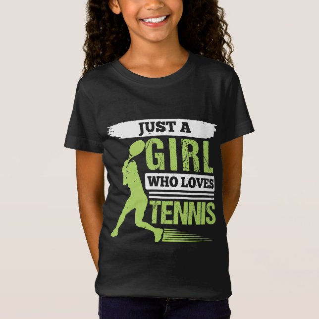 T-Shirt Juste Une Fille Qui Aime Le Tennis (Devant)