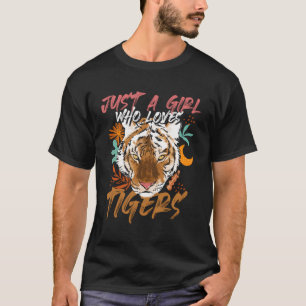 T-shirt Juste une fille qui aime le tigre de tigres