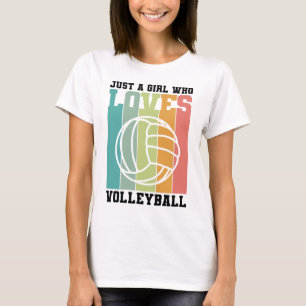 T-shirt Juste une fille qui aime le volleyball 
