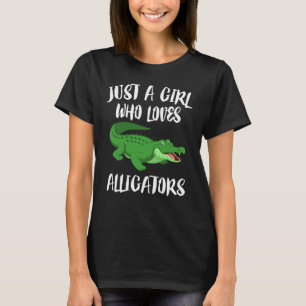 T-shirt Juste une fille qui aime les alligators