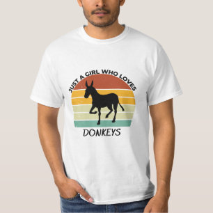 T-shirt Juste une fille qui aime les ânes