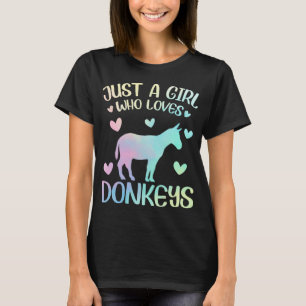 T-shirt Juste une fille qui aime les ânes