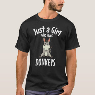 T-shirt Juste une fille qui aime les ânes, l'éleveur de mu