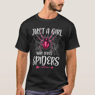 T-shirt Juste Une Fille Qui Aime Les Araignées Mignonne Ar