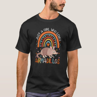 T-shirt Juste Une Fille Qui Aime Les Armadillos Pour Les F