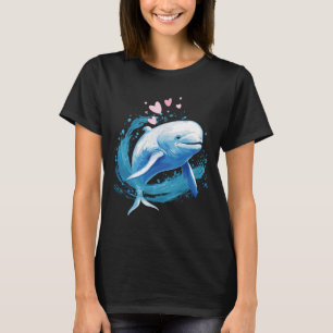 T-shirt Juste une fille qui aime les baleines bélugas