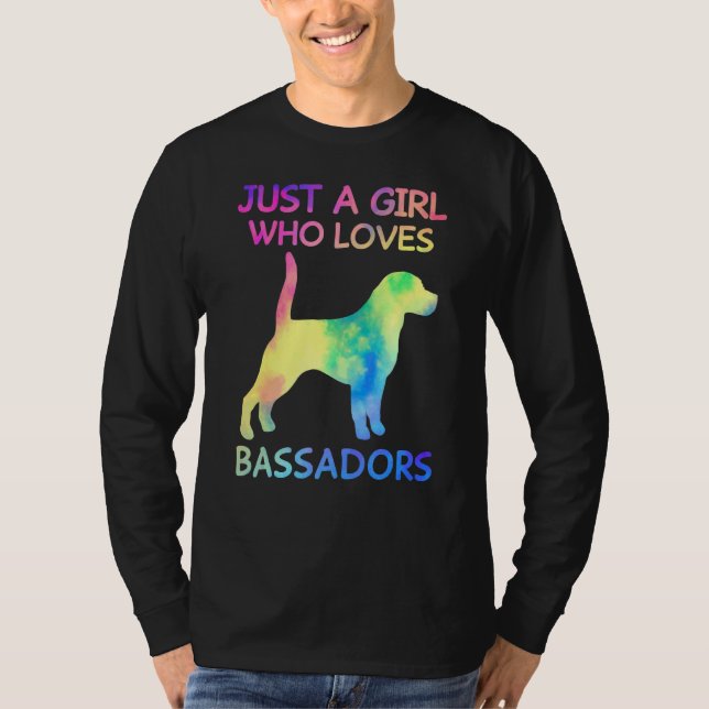 T-shirt Juste Une Fille Qui Aime Les Bassadors Funny Bassa (Devant)