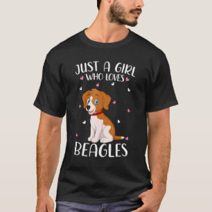 T-shirt Juste une fille qui aime les Beagles Beagle