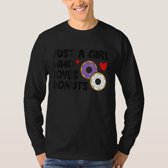 T-shirt Juste une fille qui aime les beignets (Devant)