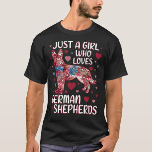 T-shirt Juste Une Fille Qui Aime Les Bergers Allemands