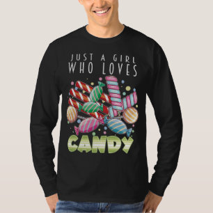 T-shirt Juste Une Fille Qui Aime Les Bonbons Amateur De Ch