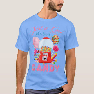 T-shirt Juste une fille qui aime les bonbons, Rainbow Swee