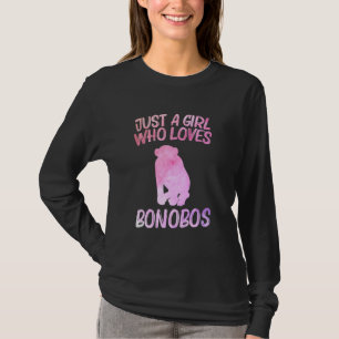 T-shirt Juste Une Fille Qui Aime Les Bonobos Pour Les Femm