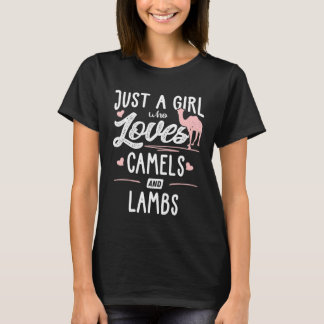 T-shirt Juste Une Fille Qui Aime Les Camels Et Les Agneaux