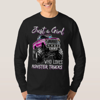 T-shirt Juste une fille qui aime les camions Monster Anniv