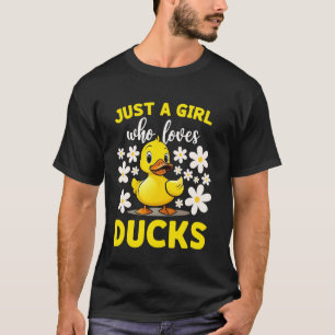 T-shirt Juste Une Fille Qui Aime Les Canards Drôle Amateur