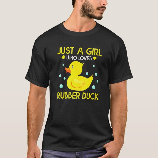 T-shirt Juste Une Fille Qui Aime Les Canards En Caoutchouc (Devant)