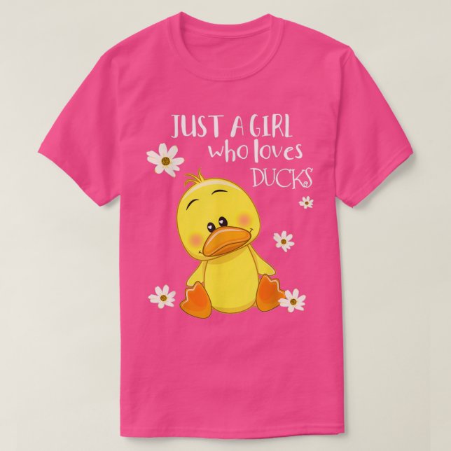 T-shirt Juste une fille qui aime les canards mignon propri (Design devant)