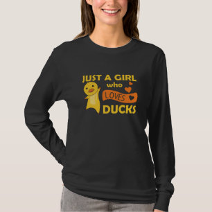 T-shirt Juste Une Fille Qui Aime Les Canards Mignons Pour