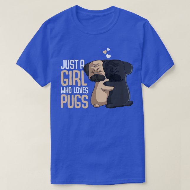 T-shirt Juste une fille qui aime les Carlins Enfants Carli (Design devant)
