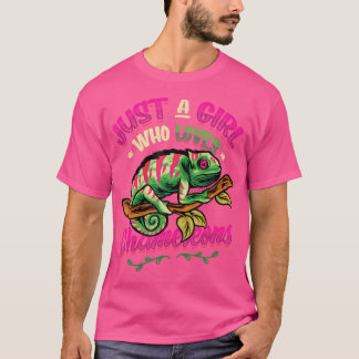 T-shirt Juste une fille qui aime les chameleons