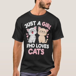 T-shirt Juste Une Fille Qui Aime Les Chats Cute Chat Love