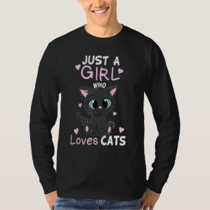 T-shirt Juste Une Fille Qui Aime Les Chats Cute Kitten Cha
