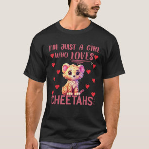 T-shirt Juste Une Fille Qui Aime Les Cheetahs Chemise Fema