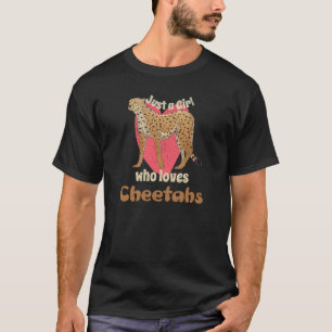 T-shirt Juste Une Fille Qui Aime Les Cheetahs Femmes Leopa