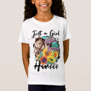 T-Shirt Juste une fille qui aime les chevaux