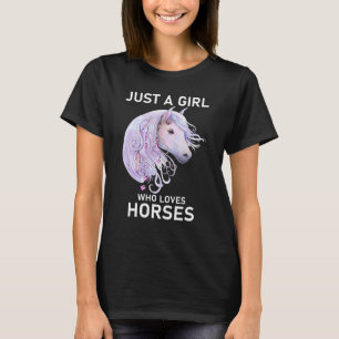 T-shirt Juste Une Fille Qui Aime Les Chevaux