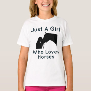 T-shirt Juste une fille qui aime les chevaux